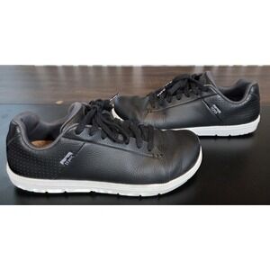 Lems Kourt Grip Black Top Leather Unisex Sneakers Cork Insole Shoes M 9.5 W 11